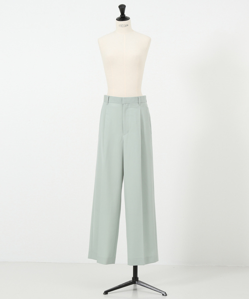 DESIGNWORKS（デザインワークス）の「強撚ウールギャバワイドパンツ（その他パンツ・レディース・ブラック/グリーン・38/36）」の13枚目の写真