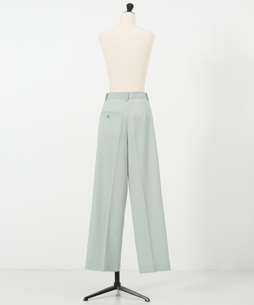 DESIGNWORKS（デザインワークス）の「強撚ウールギャバワイドパンツ（その他パンツ・レディース・ブラック/グリーン・38/36）」の15枚目の写真