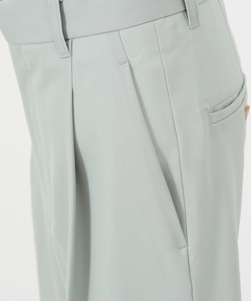 DESIGNWORKS（デザインワークス）の「強撚ウールギャバワイドパンツ（その他パンツ・レディース・ブラック/グリーン・38/36）」の17枚目の写真