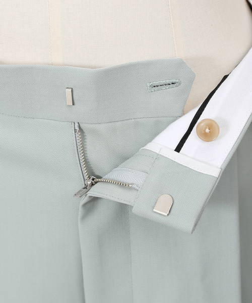 DESIGNWORKS（デザインワークス）の「強撚ウールギャバワイドパンツ（その他パンツ・レディース・ブラック/グリーン・38/36）」の18枚目の写真