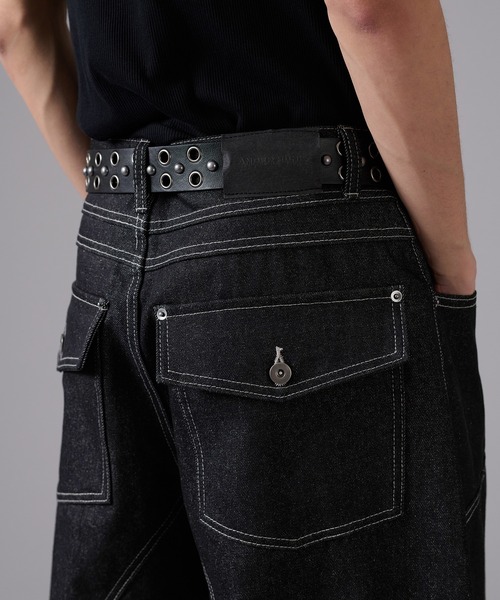ANDER HUNK 13オンスリジットカーブデニム ブラック M 13oz Rigid Curve Denim / 13オンスリジットカーブデニム