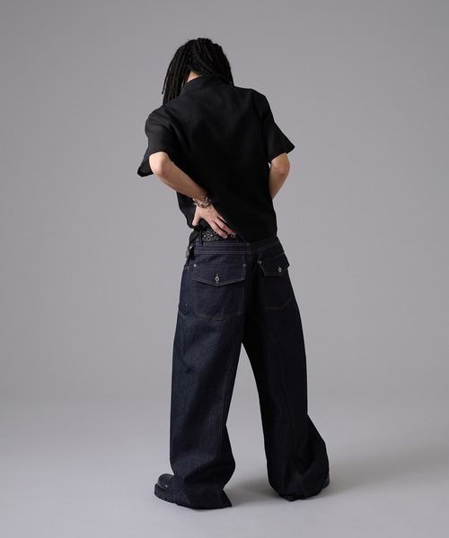 Aries ブラックデニムパンツ dragon jean 3329922 DUNCAN DENIM PANTS *ASIA ダンカンデニムパンツアジア