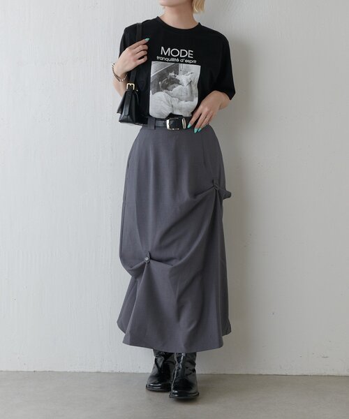 Lui's（ルイス）の「マルチWAYスカート（スカート・レディース・ブラック/グレー・38/36）」の21枚目の写真