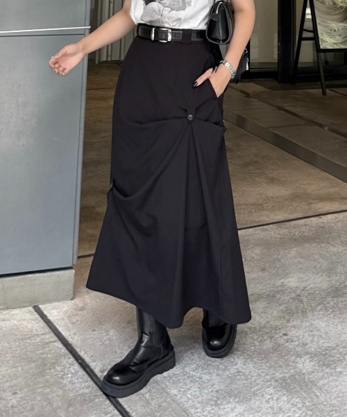 Lui's FEMME ルイス サテンマーメイドスカート ブラック Lui's FEMME ルイス サテンマーメイドスカート ブラック サテン