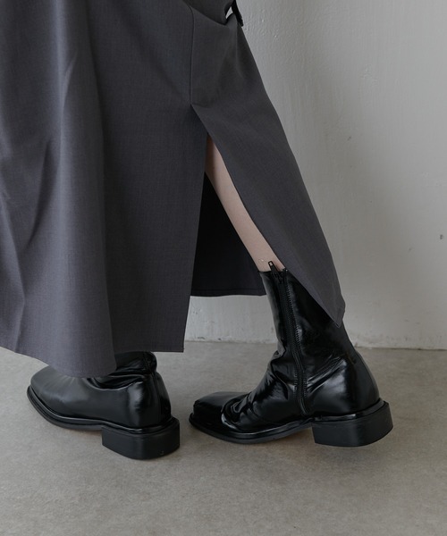 Lui's（ルイス）の「マルチWAYスカート（スカート・レディース・ブラック/グレー・38/36）」の4枚目の写真