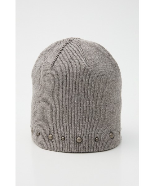 LAGUA GEM（ラグアジェム）の「STUDS POINT ビーニー（ニットキャップ/ビーニー・レディース・グレー/ブラック・FREE）」の7枚目の写真