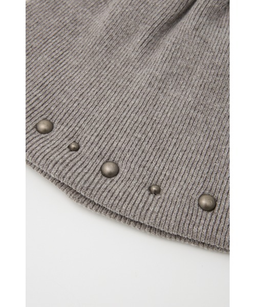 LAGUA GEM（ラグアジェム）の「STUDS POINT ビーニー（ニットキャップ/ビーニー・レディース・グレー/ブラック・FREE）」の12枚目の写真