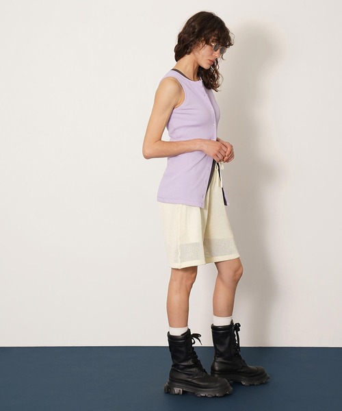 DISPATCHER NO.8（ディスパッチャーナンバーエイト）の「メッシュニットハーフパンツ（その他パンツ・レディース・ブラック/オフホワイト/ライトブルー・ONE SIZE）」の10枚目の写真