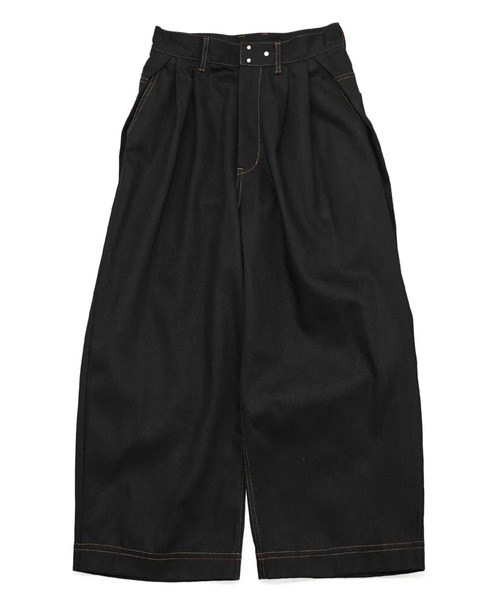 my beautiful landlet(マイビューティフルランドレット)の「【my beautiful landlet】12oz DENIM TUCK WIDE PANTS(RIGID)(デニムパンツ・メンズ・ブラック/インディゴブルー・0/1/2)」の10枚目の写真