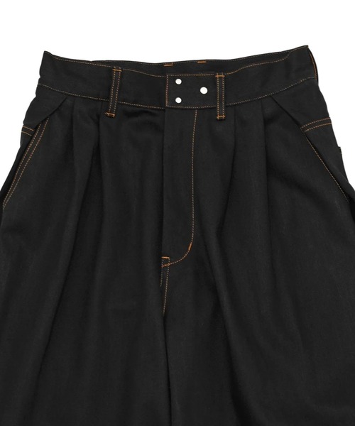 my beautiful landlet(マイビューティフルランドレット)の「【my beautiful landlet】12oz DENIM TUCK WIDE PANTS(RIGID)(デニムパンツ・メンズ・ブラック/インディゴブルー・0/1/2)」の12枚目の写真