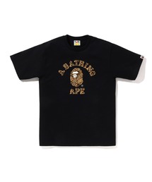 A BATHING APE(AxCVOGCv)WILD LEOPARD PATTERN COLLEGE TEE(TVc/Jbg\[)