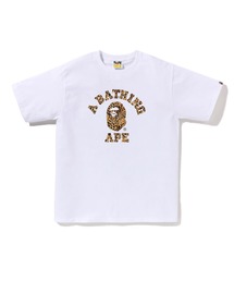 A BATHING APE(AxCVOGCv)WILD LEOPARD PATTERN COLLEGE TEE(TVc/Jbg\[)