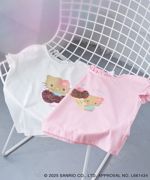 ロペピクニック 日焼けハローキティ コラボTシャツ ピンク フリーサイズ ROPÉ PICNIC(ロペピクニック) / 【ROPE' PICNIC×ハローキティ