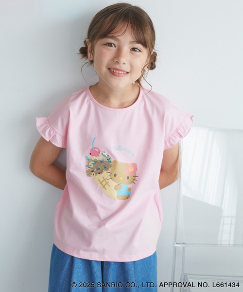 ロペピクニック 日焼けハローキティ コラボTシャツ ピンク フリーサイズ ROPÉ PICNIC(ロペピクニック) / 【ROPE' PICNIC×ハローキティ