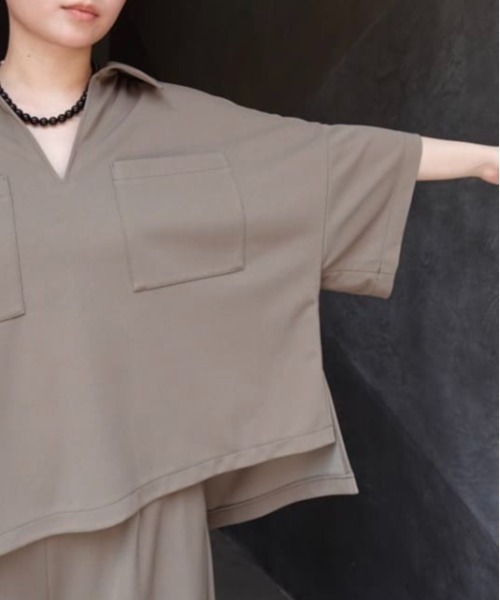 ADORE（アドーア）の「ダブルジャージーカットソー（Tシャツ/カットソー・レディース・ネイビー/カーキ/ホワイト・38）」の19枚目の写真