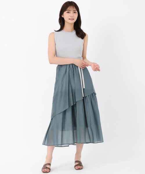 MISCH MASCH(ミッシュマッシュ)の「イレヘムティアードニットドッキングワンピース(ワンピース・レディース・ブラウン/グリーン・フリ-)」の9枚目の写真