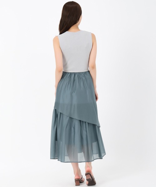 MISCH MASCH(ミッシュマッシュ)の「イレヘムティアードニットドッキングワンピース(ワンピース・レディース・ブラウン/グリーン・フリ-)」の13枚目の写真