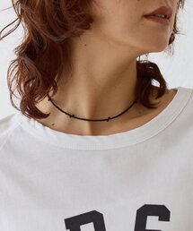 RIVE DROITE | 【モードな印象】ブラックビーズアクセントチョーカー(ネックレス)