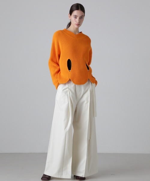 ADORE(アドーア)の「ハイデンシティチノパンツ(その他パンツ・レディース・ブラック/ホワイト・38/36)」の1枚目の写真