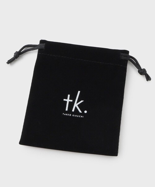 tk.TAKEO KIKUCHI(ティーケータケオキクチ)の「メタルループタイネックレス(ネックレス・メンズ・シルバー/シルバー系2/ブラック・00)」の8枚目の写真