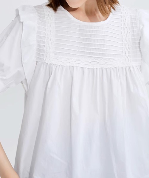 Beststore(ベストストア)の「フリル 半袖シャツブラウス(シャツ/ブラウス・レディース・ホワイト/グリーン/ブラック・FREE)」の15枚目の写真