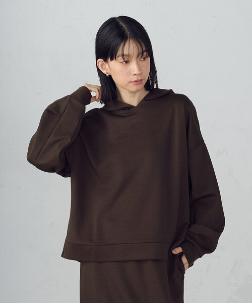 COMME CA ISM(コムサイズム)の「ダンボールニット パーカー / セットアップ対応(パーカー・レディース・アイボリー/ブラック/ダークグリーン/ベージュ/ダークブラウン/モカ・SMALL/MEDIUM/LARGE/X-LARGE)」の3枚目の写真