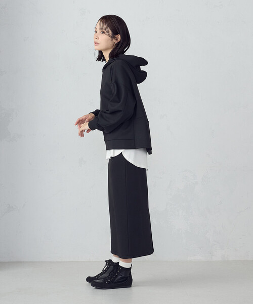 COMME CA ISM(コムサイズム)の「ダンボールニット パーカー / セットアップ対応(パーカー・レディース・アイボリー/ブラック/ダークグリーン/ベージュ/ダークブラウン/モカ・SMALL/MEDIUM/LARGE/X-LARGE)」の18枚目の写真