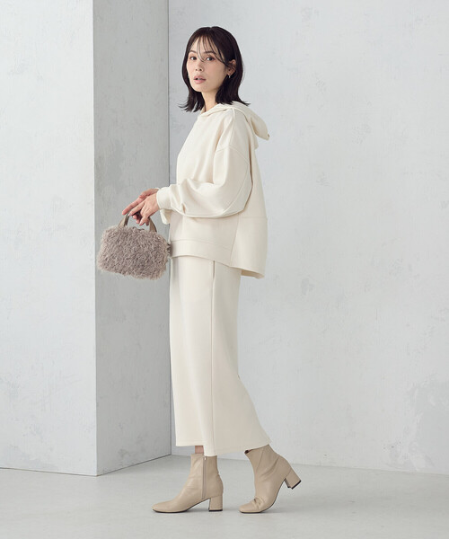 COMME CA ISM(コムサイズム)の「ダンボールニット パーカー / セットアップ対応(パーカー・レディース・アイボリー/ブラック/ダークグリーン/ベージュ/ダークブラウン/モカ・SMALL/MEDIUM/LARGE/X-LARGE)」の10枚目の写真