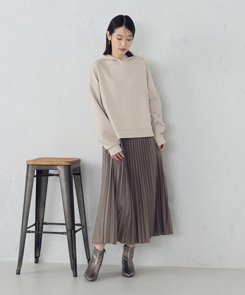 COMME CA ISM(コムサイズム)の「ダンボールニット パーカー / セットアップ対応(パーカー・レディース・アイボリー/ブラック/ダークグリーン/ベージュ/ダークブラウン/モカ・SMALL/MEDIUM/LARGE/X-LARGE)」の13枚目の写真