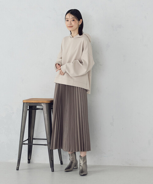 COMME CA ISM(コムサイズム)の「ダンボールニット パーカー / セットアップ対応(パーカー・レディース・アイボリー/ブラック/ダークグリーン/ベージュ/ダークブラウン/モカ・SMALL/MEDIUM/LARGE/X-LARGE)」の14枚目の写真