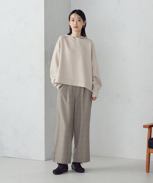 COMME CA ISM(コムサイズム)の「ダンボールニット パーカー / セットアップ対応(パーカー・レディース・アイボリー/ブラック/ダークグリーン/ベージュ/ダークブラウン/モカ・SMALL/MEDIUM/LARGE/X-LARGE)」の15枚目の写真