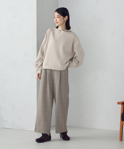 COMME CA ISM(コムサイズム)の「ダンボールニット パーカー / セットアップ対応(パーカー・レディース・アイボリー/ブラック/ダークグリーン/ベージュ/ダークブラウン/モカ・SMALL/MEDIUM/LARGE/X-LARGE)」の16枚目の写真