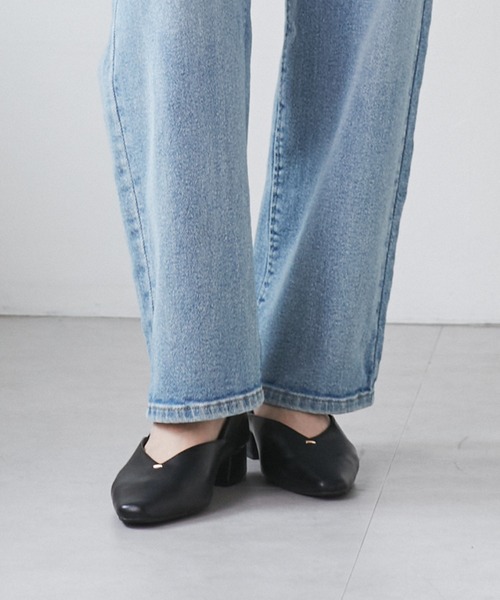 ROPE' PICNIC（ロペピクニック）の「Vカットソフトバブーシュ（パンプス・レディース・ブラック/ベージュ系その他・24.5/24/23.5/23）」の3枚目の写真