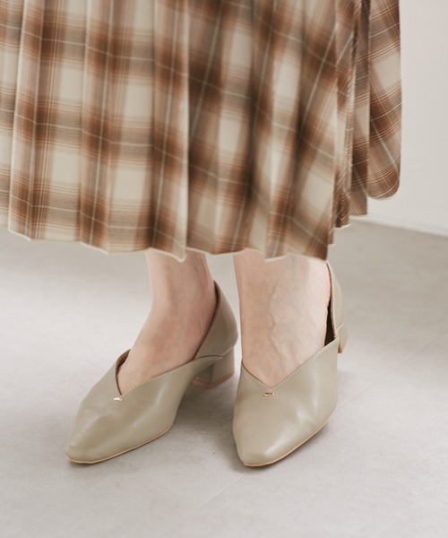 ROPE' PICNIC（ロペピクニック）の「Vカットソフトバブーシュ（パンプス・レディース・ブラック/ベージュ系その他・24.5/24/23.5/23）」の5枚目の写真