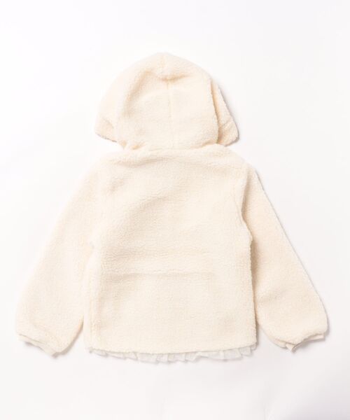 nino(ニノ)の「ねこ耳ボアジャケット(その他アウター・キッズ・アイボリー・130cm/140cm/150cm)」の2枚目の写真