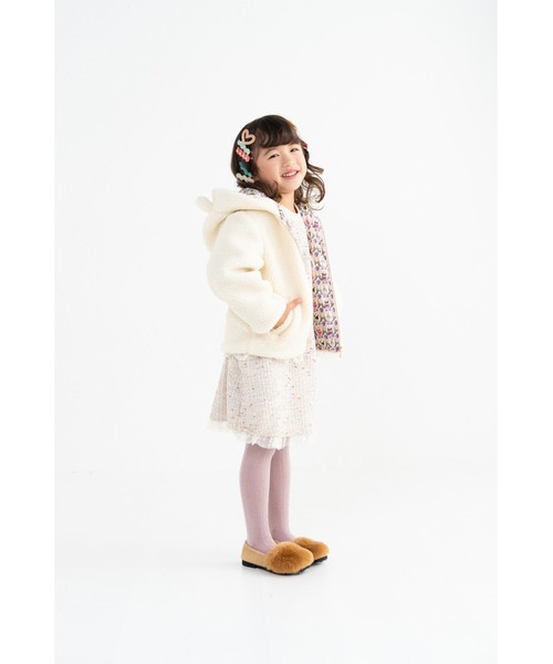 nino(ニノ)の「ねこ耳ボアジャケット(その他アウター・キッズ・アイボリー・130cm/140cm/150cm)」の5枚目の写真