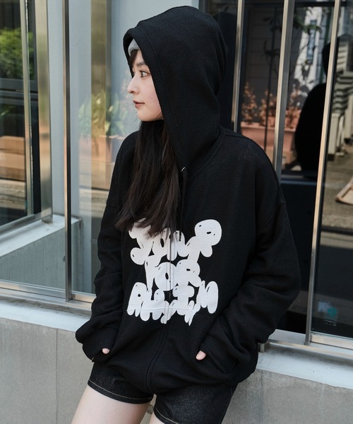 WEGO（ウィゴー）の「WEGO/メッシュロゴジップパーカー（パーカー・メンズ・グレー/ブラック・LARGE/MEDIUM）」の10枚目の写真