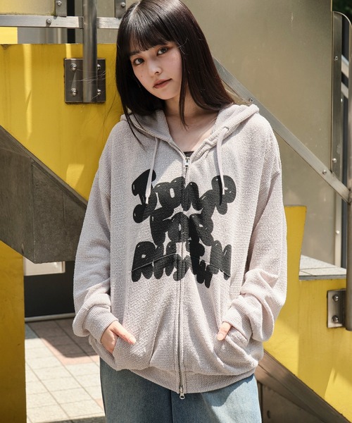 WEGO（ウィゴー）の「WEGO/メッシュロゴジップパーカー（パーカー・メンズ・グレー/ブラック・LARGE/MEDIUM）」の5枚目の写真