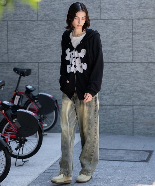 WEGO（ウィゴー）の「WEGO/メッシュロゴジップパーカー（パーカー・メンズ・グレー/ブラック・LARGE/MEDIUM）」の22枚目の写真