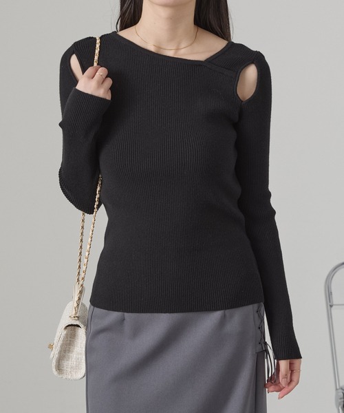 Cieluna（シエルナ）の「【Cieluna】アシンメトリーネックカットオフ