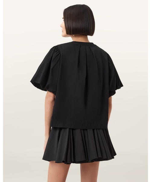ALLSAINTS(オールセインツ)の「JESS RELAXED WOVEN T-SHIRT | JESS リラックス ウーブン Tシャツ(Tシャツ/カットソー・レディース・ブラック・S/M/XS/L)」の5枚目の写真