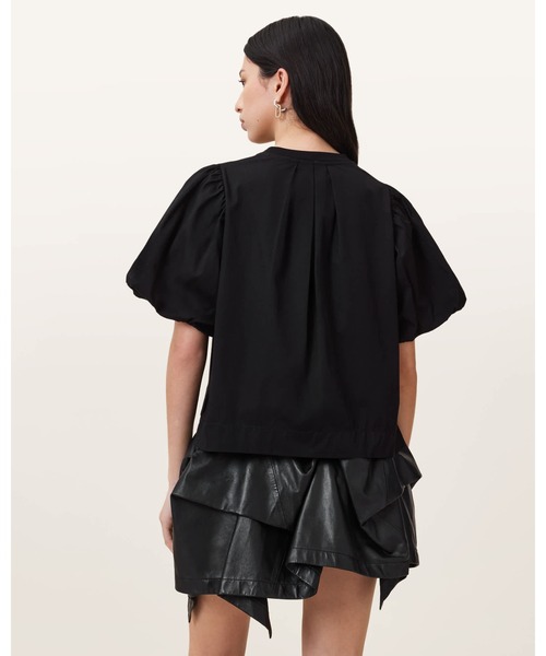 ALLSAINTS(オールセインツ)の「JESS RELAXED WOVEN T-SHIRT | JESS リラックス ウーブン Tシャツ(Tシャツ/カットソー・レディース・ブラック・S/M/XS/L)」の6枚目の写真
