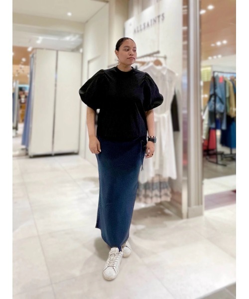 ALLSAINTS(オールセインツ)の「JESS RELAXED WOVEN T-SHIRT | JESS リラックス ウーブン Tシャツ(Tシャツ/カットソー・レディース・ブラック・S/M/XS/L)」の9枚目の写真