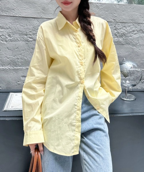 Ada.（エイダ）の「レギュラーカラー ベーシック オーバーサイズ シャツ（シャツ/ブラウス・レディース・イエロー/ホワイト/ライトブルー・FREE）」の13枚目の写真