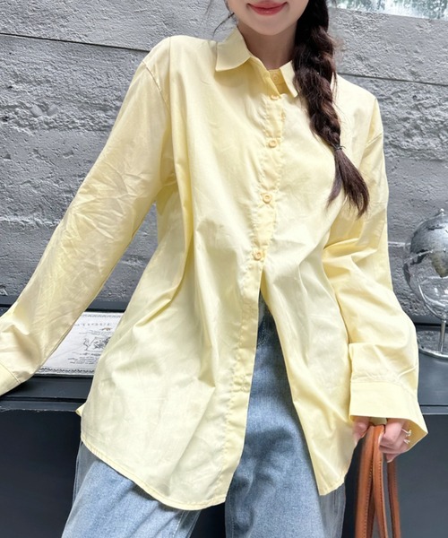 Ada.（エイダ）の「レギュラーカラー ベーシック オーバーサイズ シャツ（シャツ/ブラウス・レディース・イエロー/ホワイト/ライトブルー・FREE）」の16枚目の写真