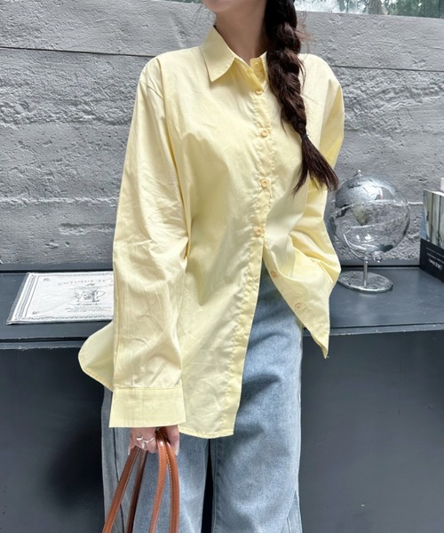 Ada.（エイダ）の「レギュラーカラー ベーシック オーバーサイズ シャツ（シャツ/ブラウス・レディース・イエロー/ホワイト/ライトブルー・FREE）」の17枚目の写真