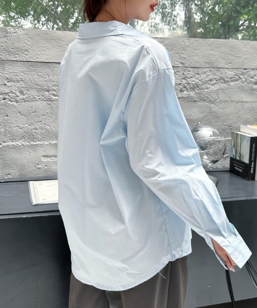 Ada.（エイダ）の「レギュラーカラー ベーシック オーバーサイズ シャツ（シャツ/ブラウス・レディース・イエロー/ホワイト/ライトブルー・FREE）」の12枚目の写真