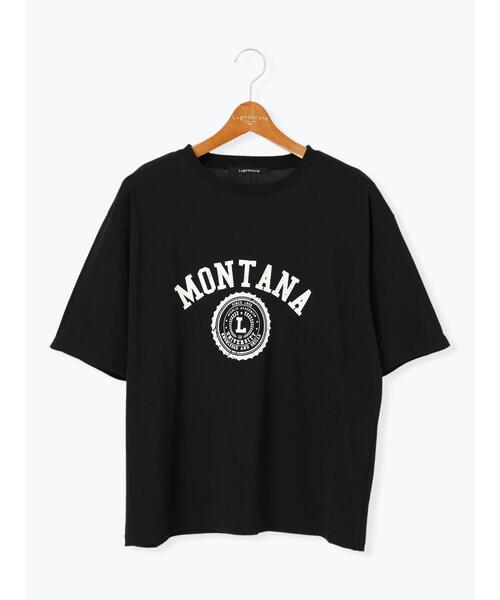 Lugnoncure（ルノンキュール）の「【接触冷感】カレッジ風プリントBIGTシャツ（Tシャツ/カットソー・レディース・ブラウン/オフホワイト/ブラック・F）」の17枚目の写真