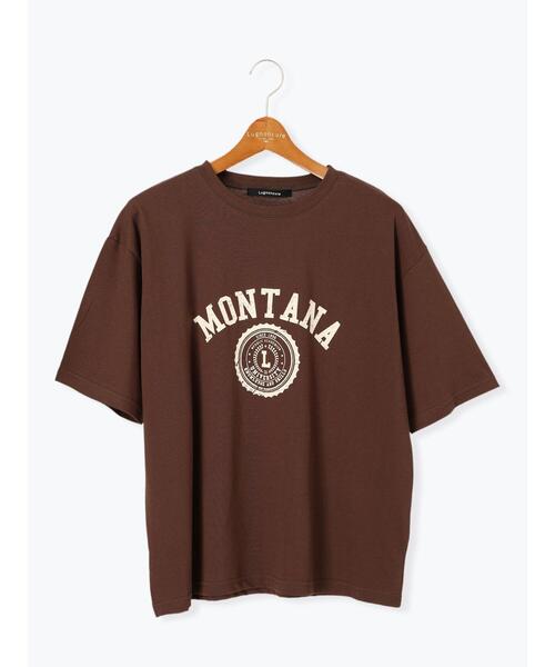 Lugnoncure（ルノンキュール）の「【接触冷感】カレッジ風プリントBIGTシャツ（Tシャツ/カットソー・レディース・ブラウン/オフホワイト/ブラック・F）」の15枚目の写真