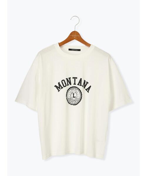 Lugnoncure（ルノンキュール）の「【接触冷感】カレッジ風プリントBIGTシャツ（Tシャツ/カットソー・レディース・ブラウン/オフホワイト/ブラック・F）」の11枚目の写真